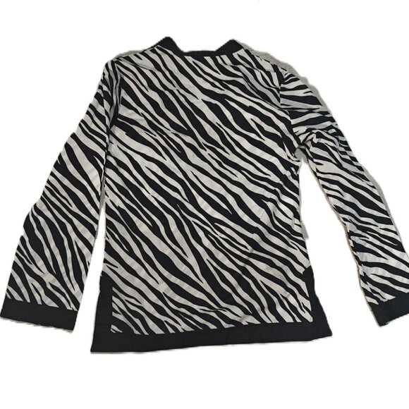 Jones New York Signature Petite Zebra Print Tunic Top – SM - Picture 4 of 4